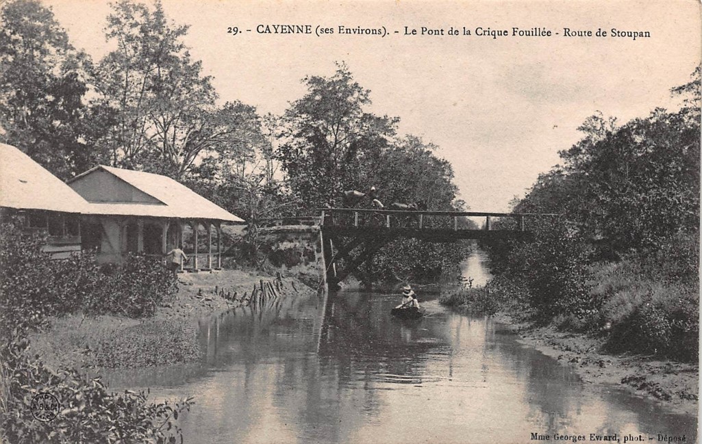 Le pont de la crique fouillée_carte postale_Evrard_ATG